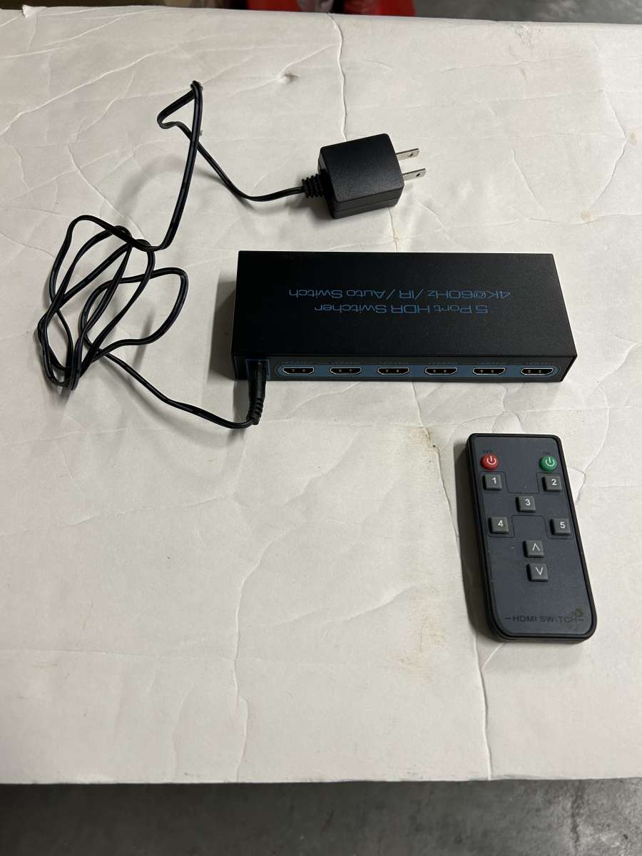5 Port HDR HDMI Switcher 5 HDMI Inputs Switch to 1 HDMI Outp