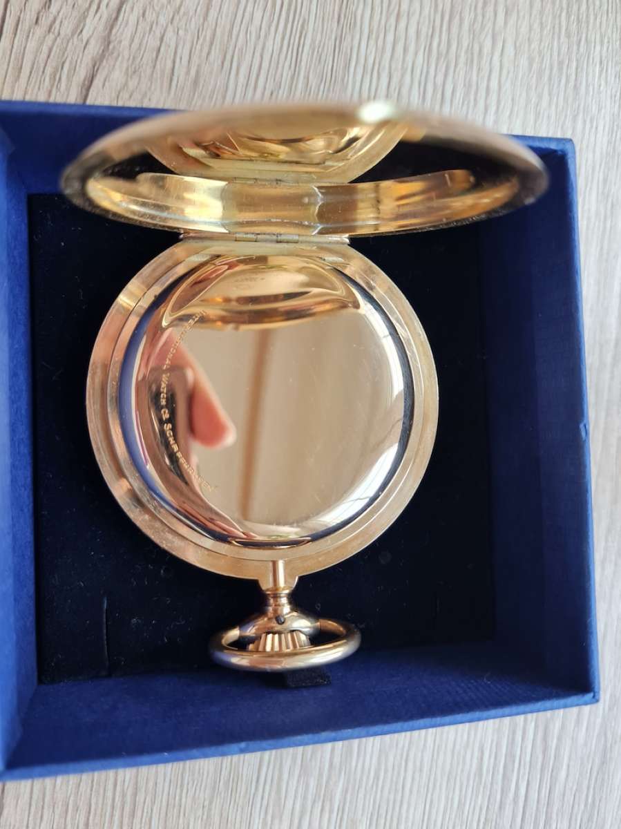 RARE FANCY HAND SOLID 14 K GOLD IWCSchaffhausen Pocket Watch