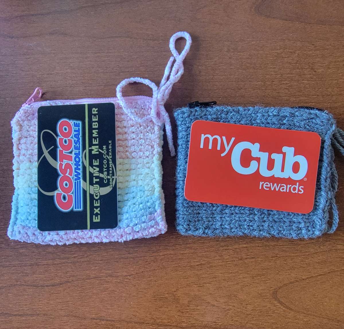 soft knitted wallet pouches