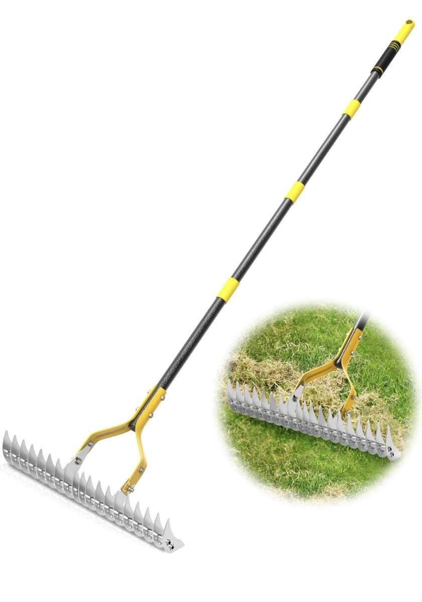 Thatch Rake 15Inch Wide Lawn Thatching Rake