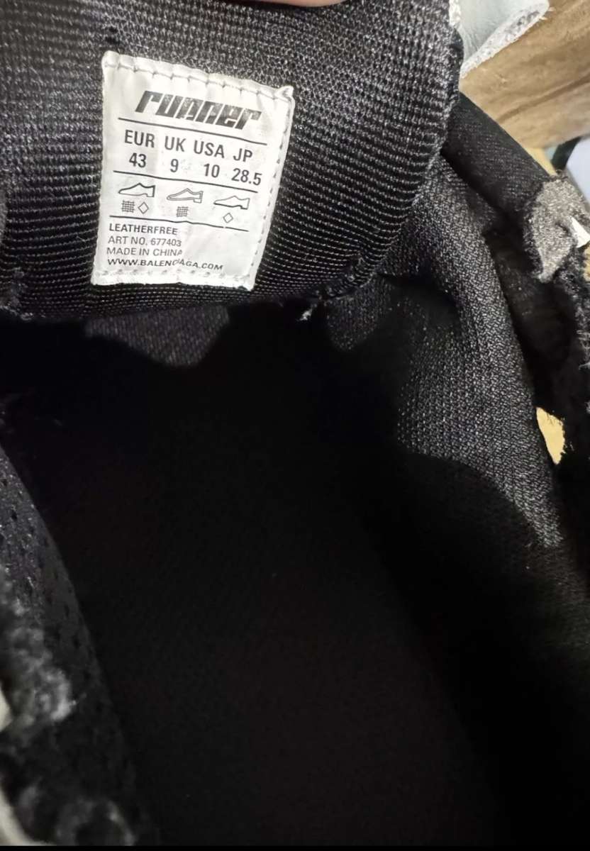 black balenciaga runner sneakers