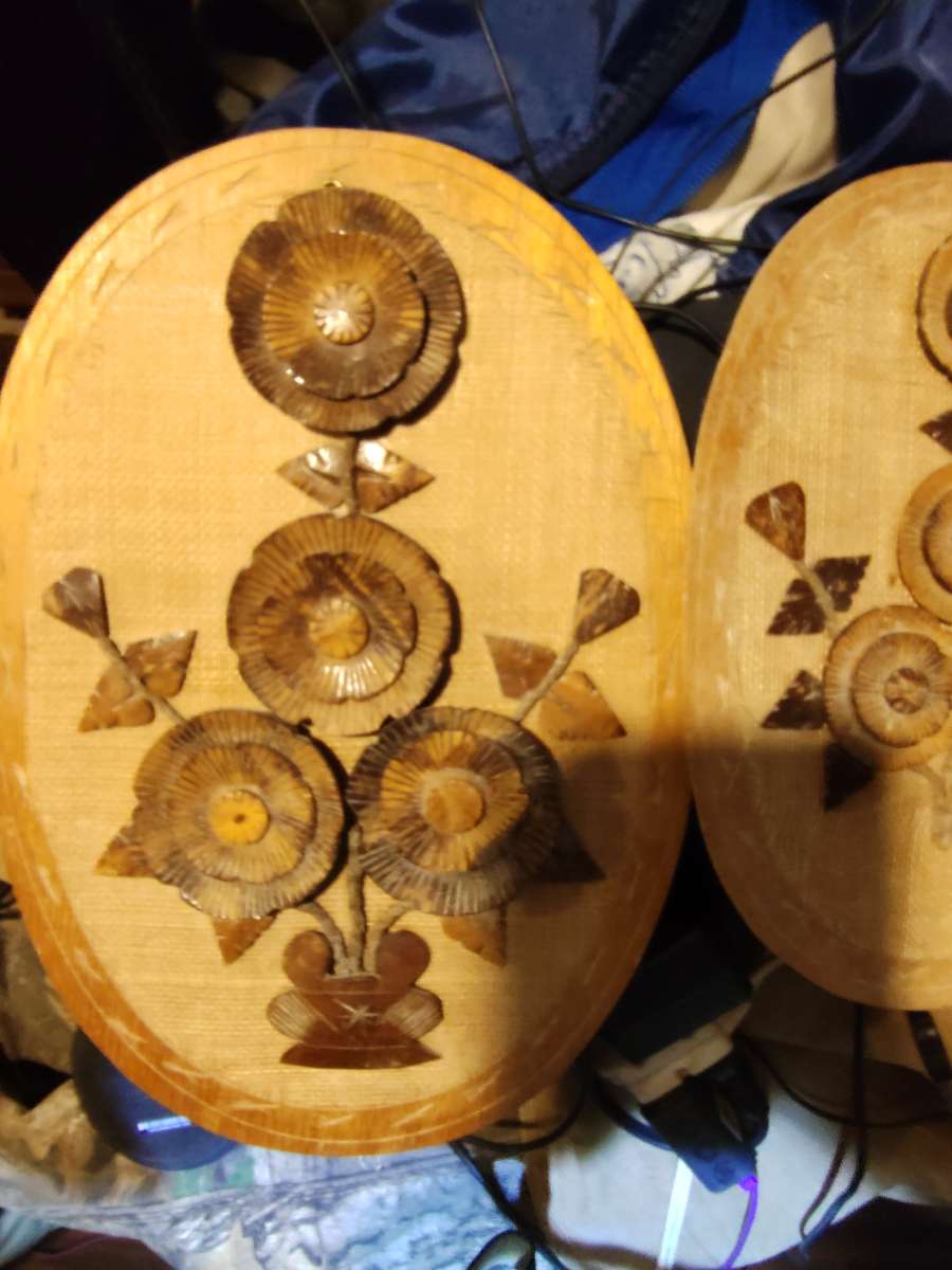 set of 2 3D handmade and carved Made in Philippines