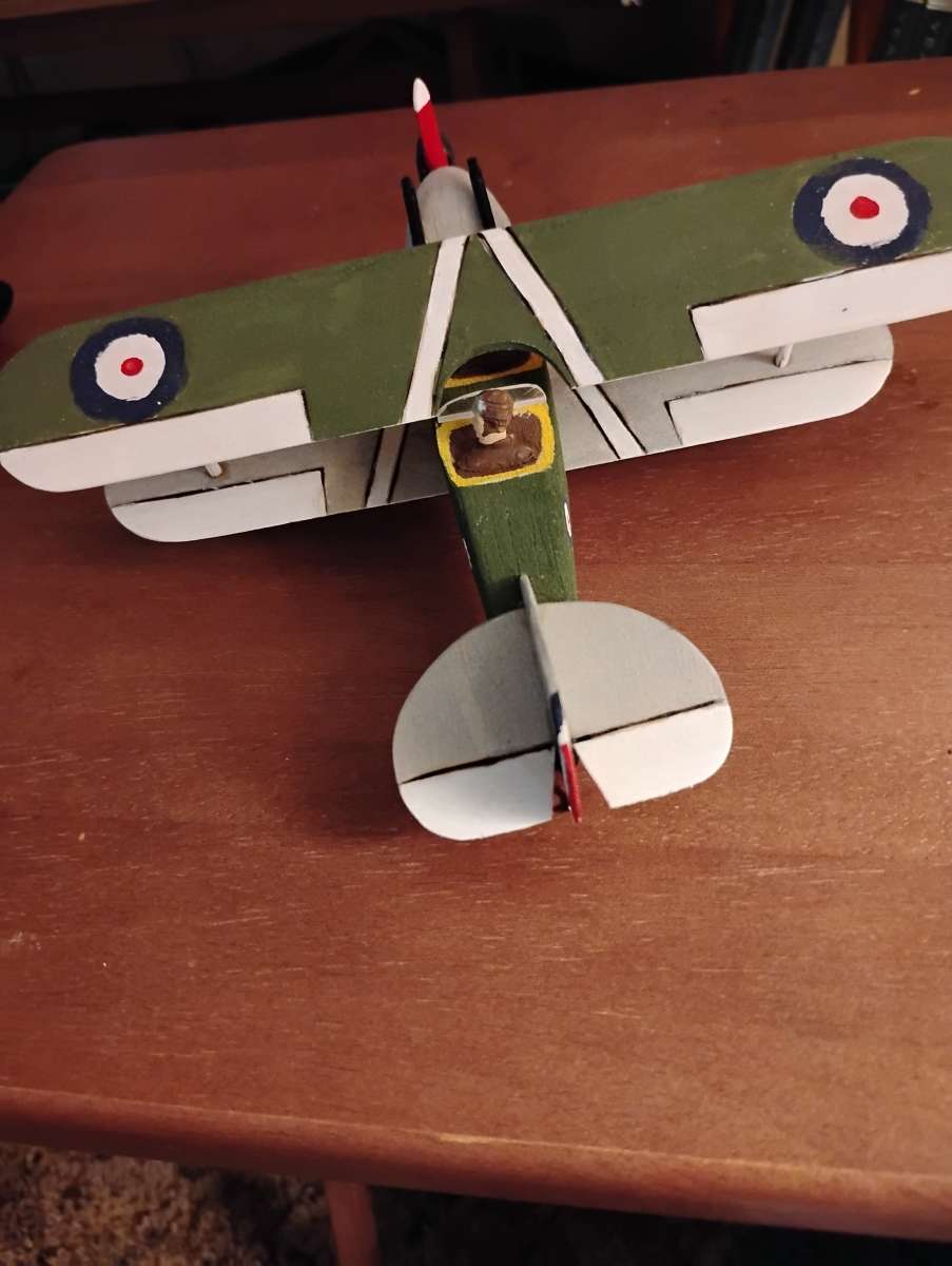 vintage world war 1 handmade model biplane