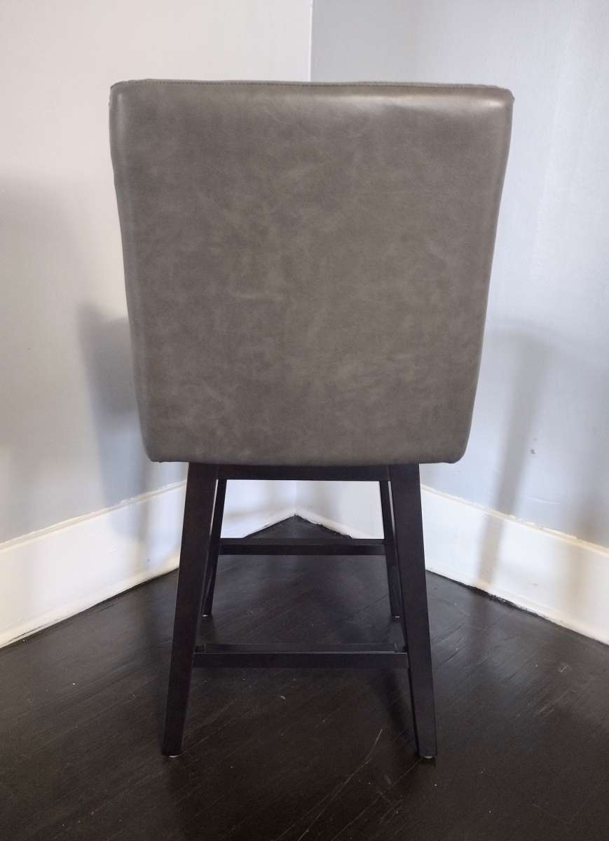 Lissa Retro Gray Swivel Bar Counter Stool