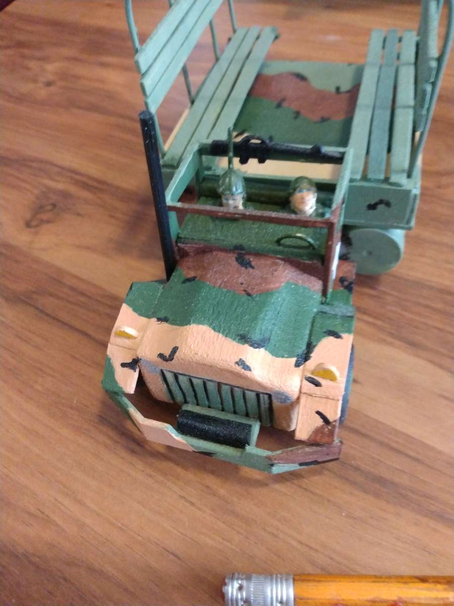 Handcrafted 2and 1 half truck Military