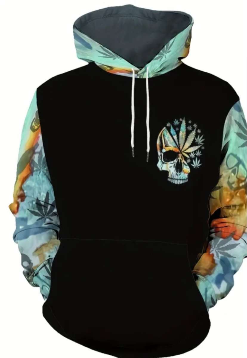 New skull hoodie size 2x