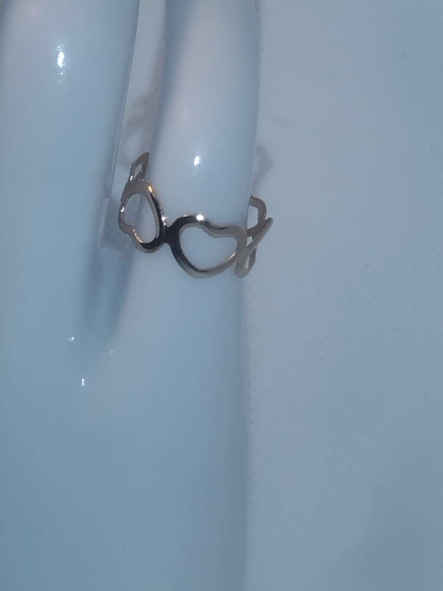 Open Heart Chic Rhinestone Ring