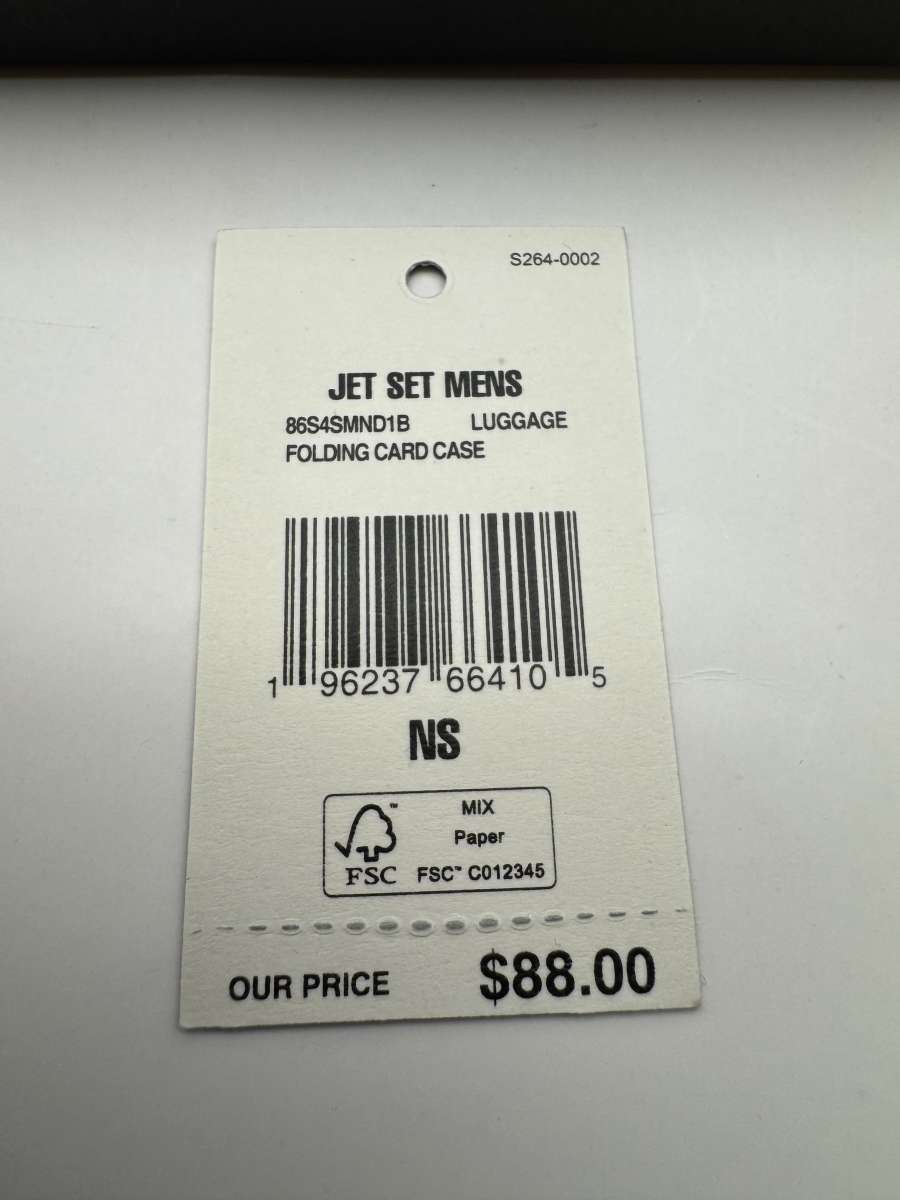 1043HPSA Michael Kors Mens Jet Set Folding Card Case  Wallet