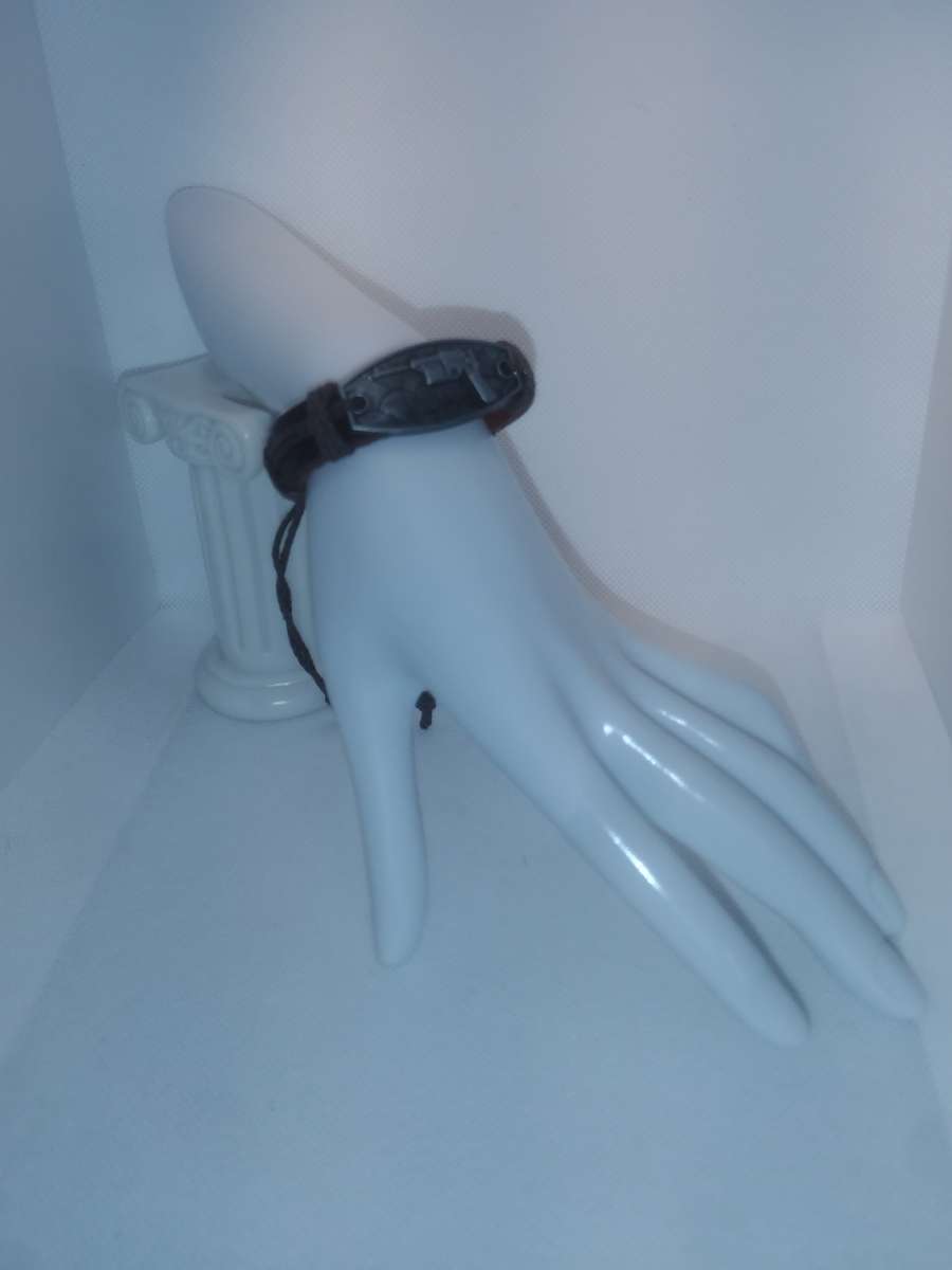 Brown Pistol Leather Bracelet VCB