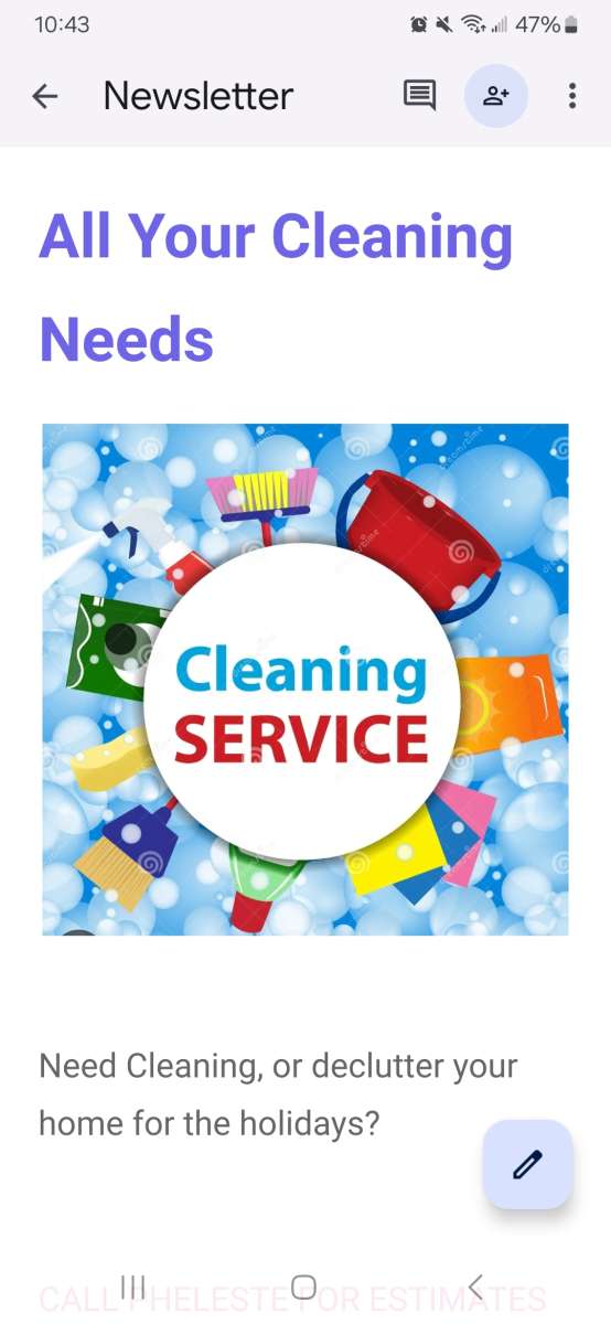 house cleaning  and junk removal