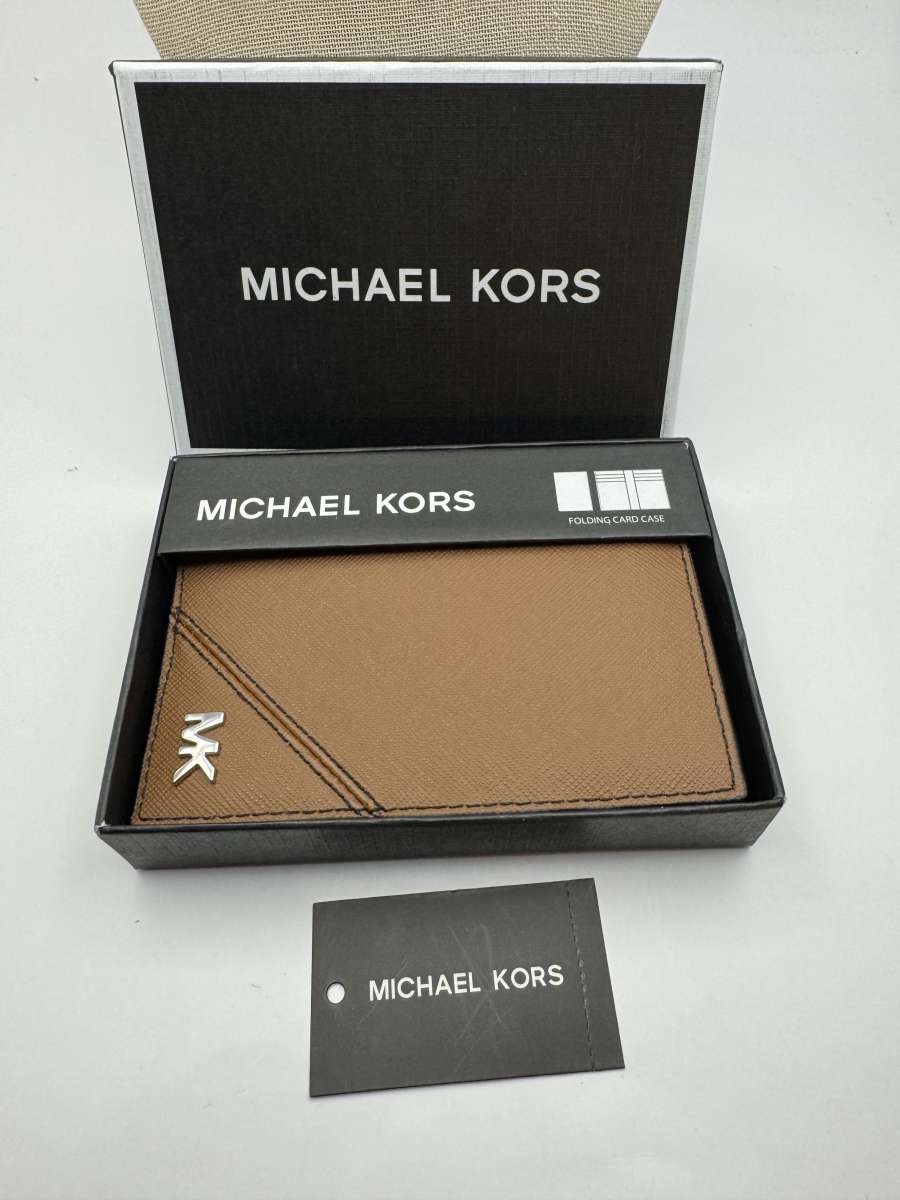 1043HPSA Michael Kors Mens Jet Set Folding Card Case  Wallet