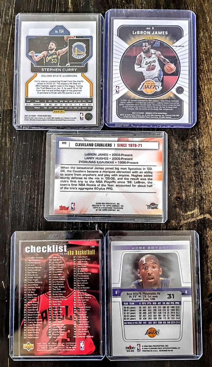 Michael Jordan K Bryant S Curry L james 5 lot