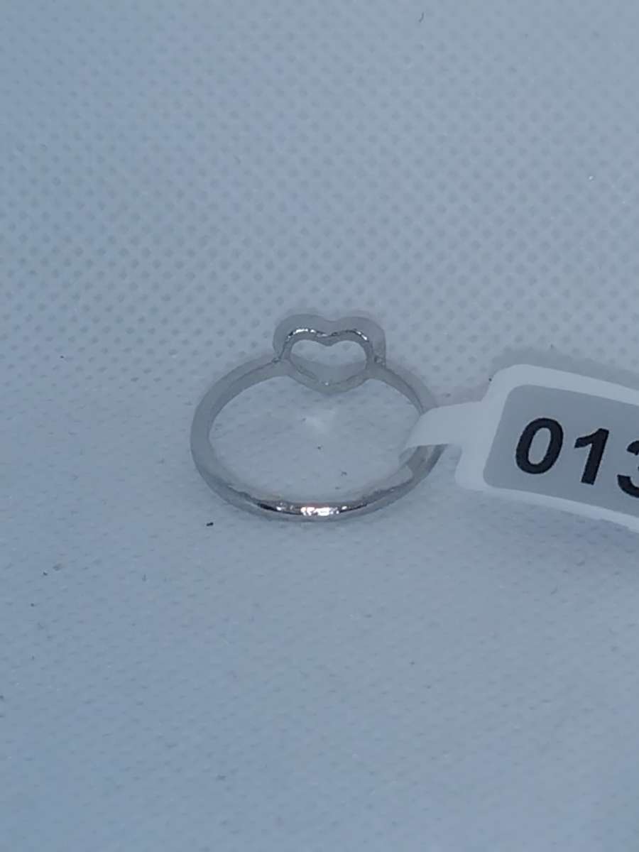 Open Heart Retro Geometric Ring