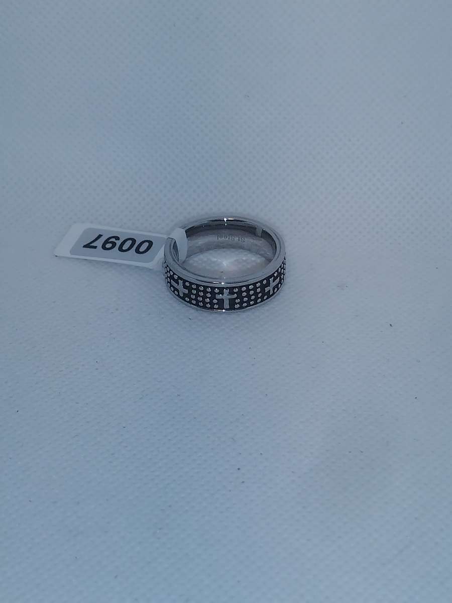 Mans Cross Stainless Steel Ring