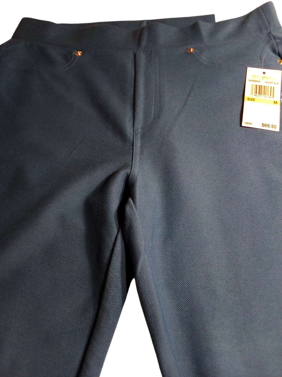 NWTMichael Kors Skinny Blue Jeans Crop High Rise Pullon Size