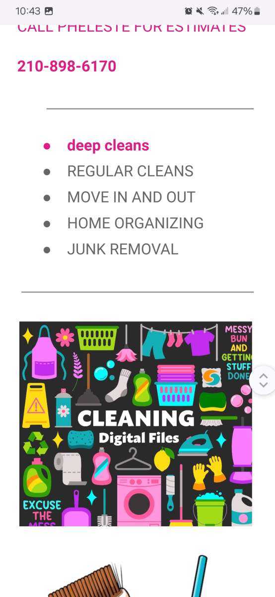 house cleaning  and junk removal