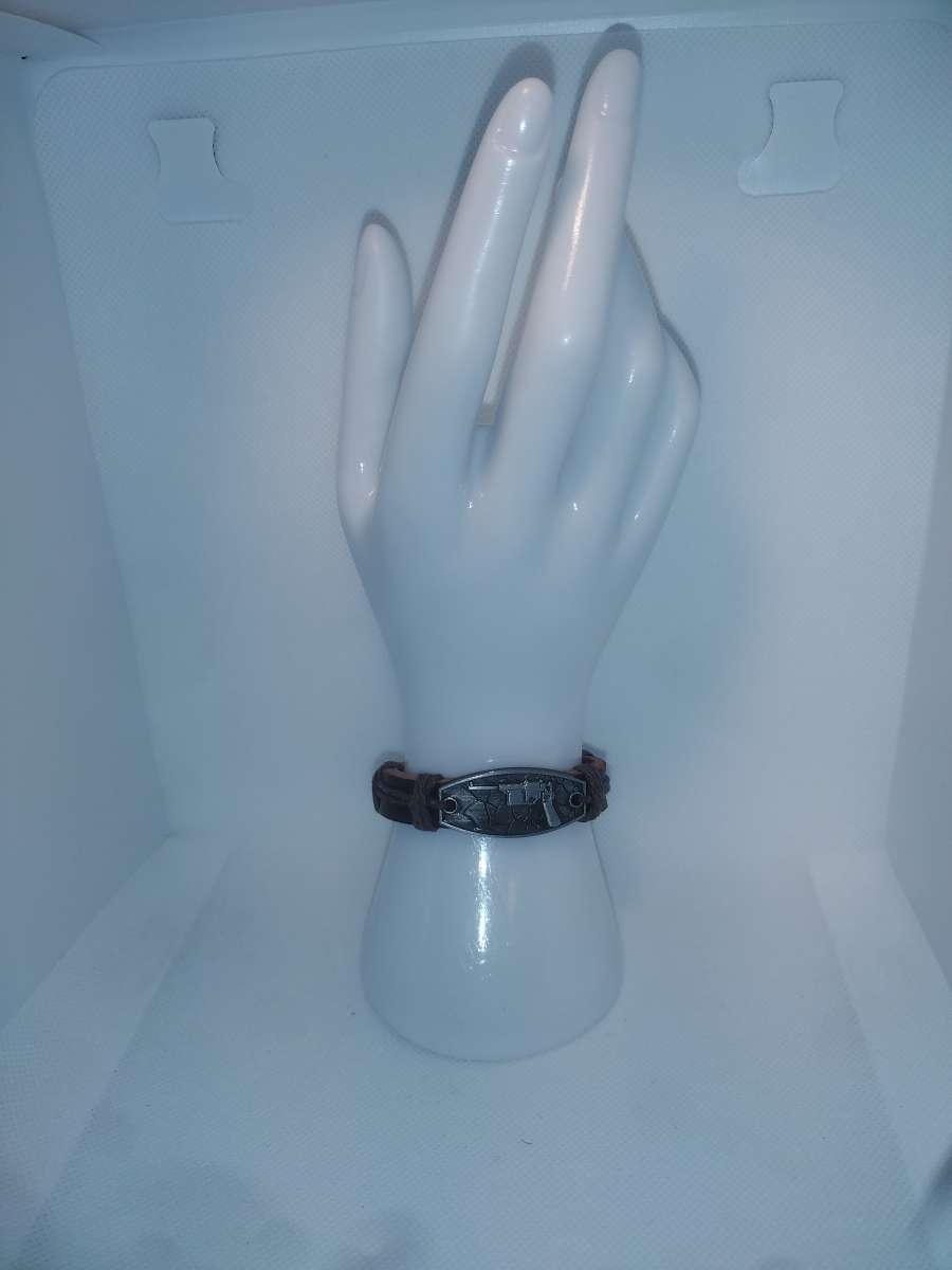 Brown Pistol Leather Bracelet VCB