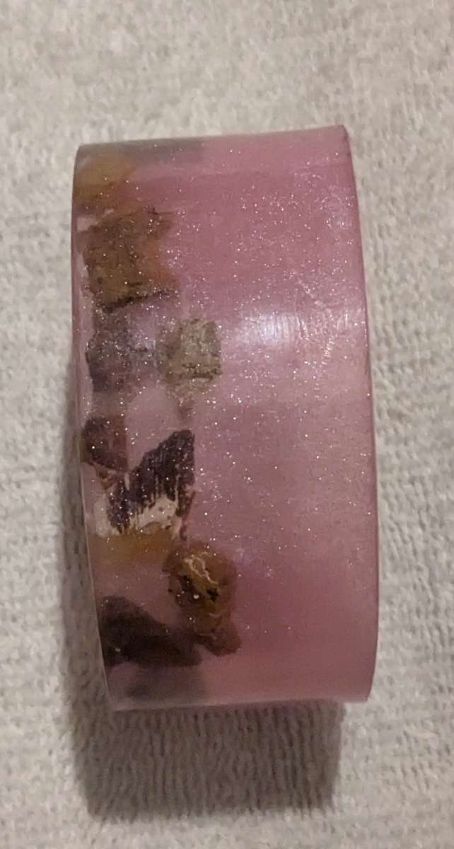 Pink Petrified Wood Cuff Bracelet