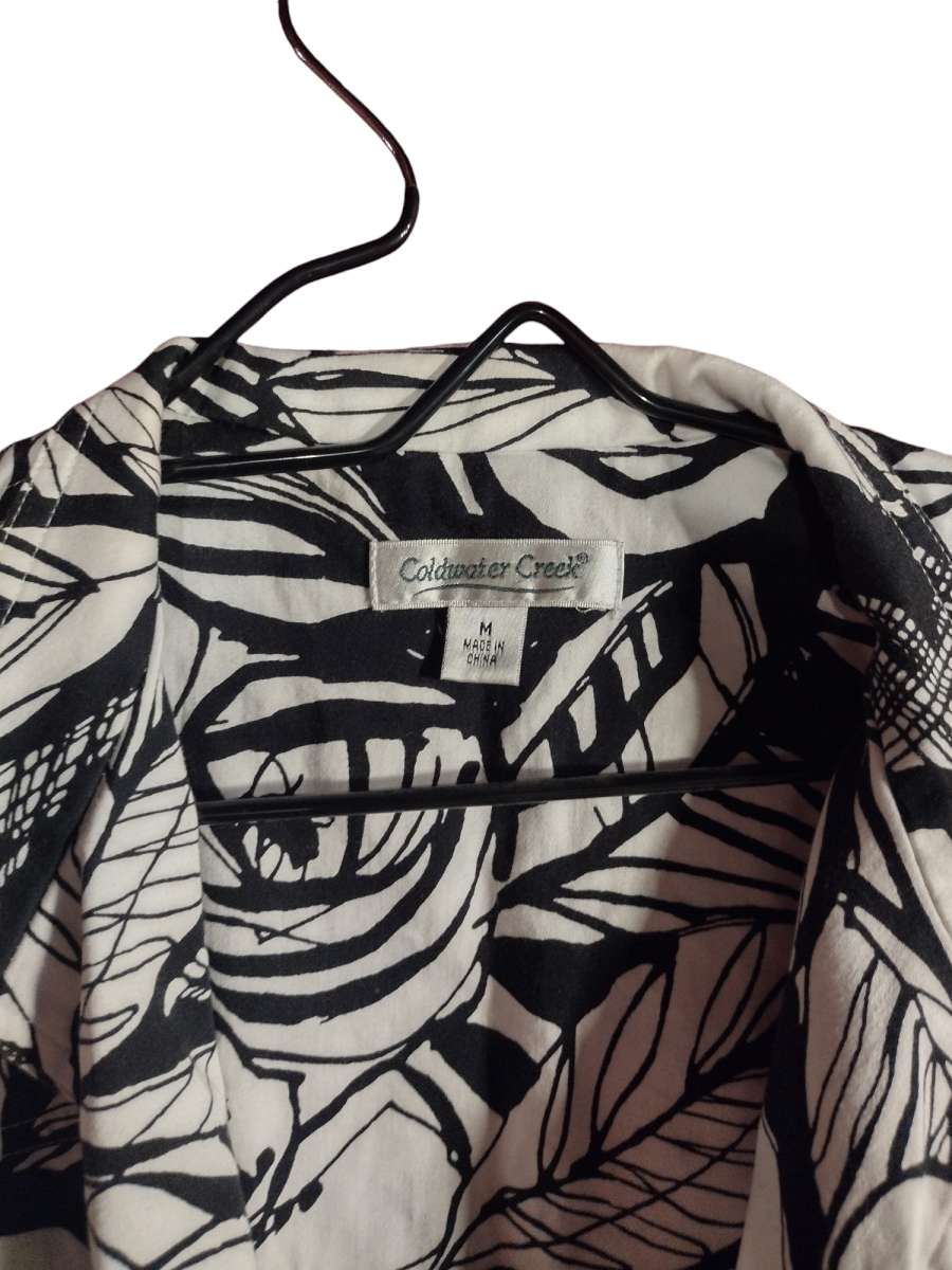 Coldwater Creek black and white floral jacket