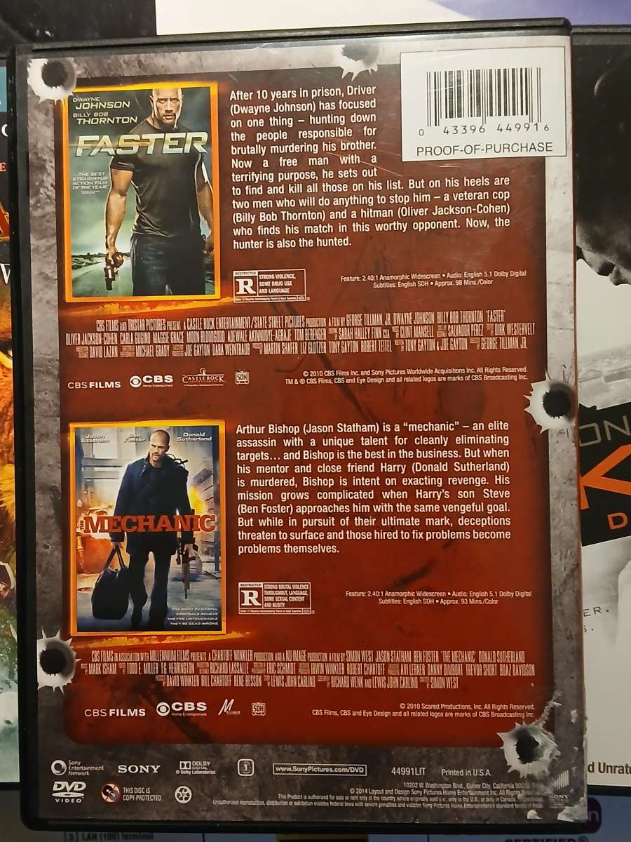 Faster with Dwayne Johnson and The Mechanic with Jason S