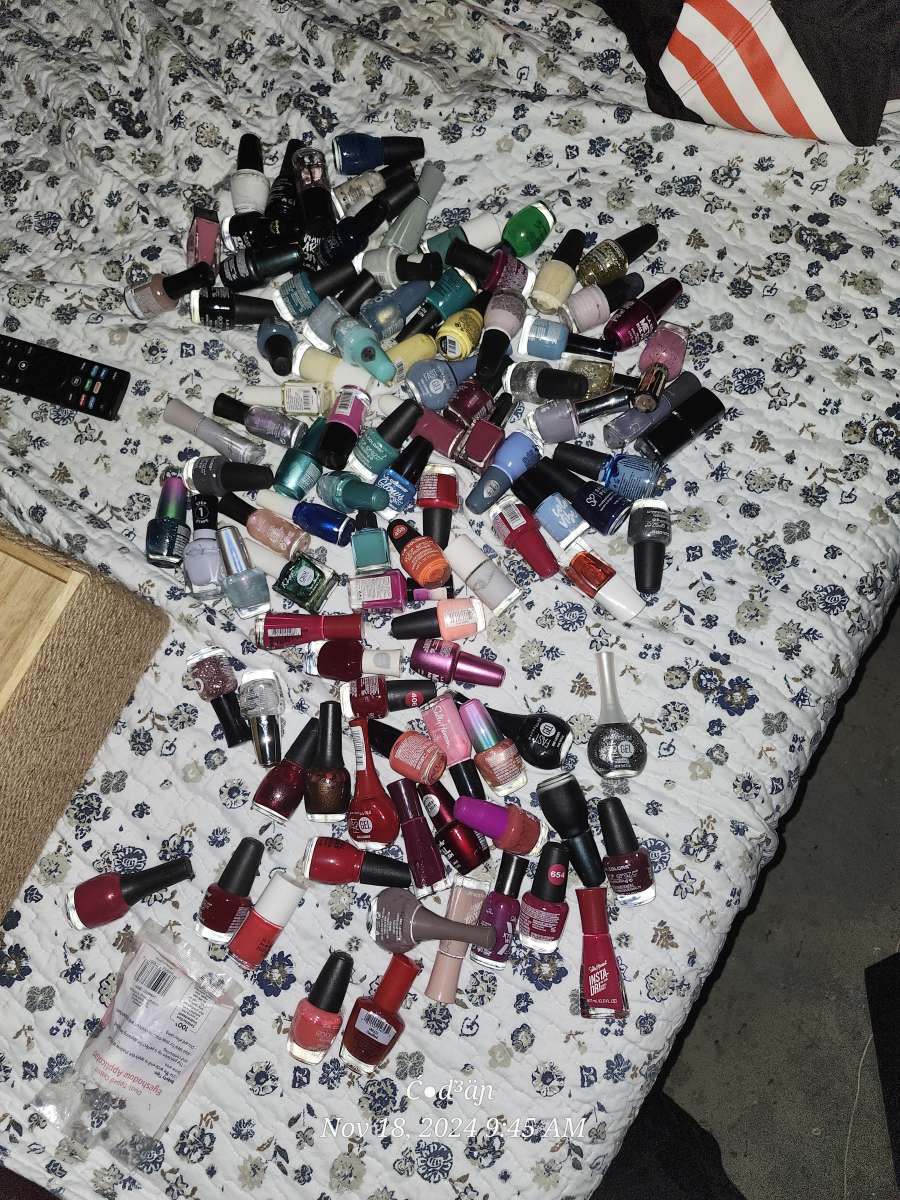 over 100 bottles of fingler nail polish