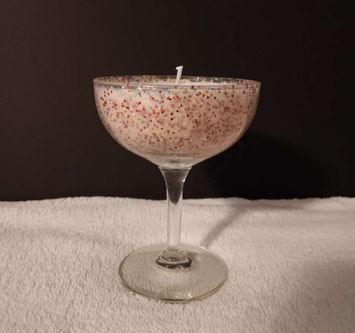 Handmade Candle in champagne glass