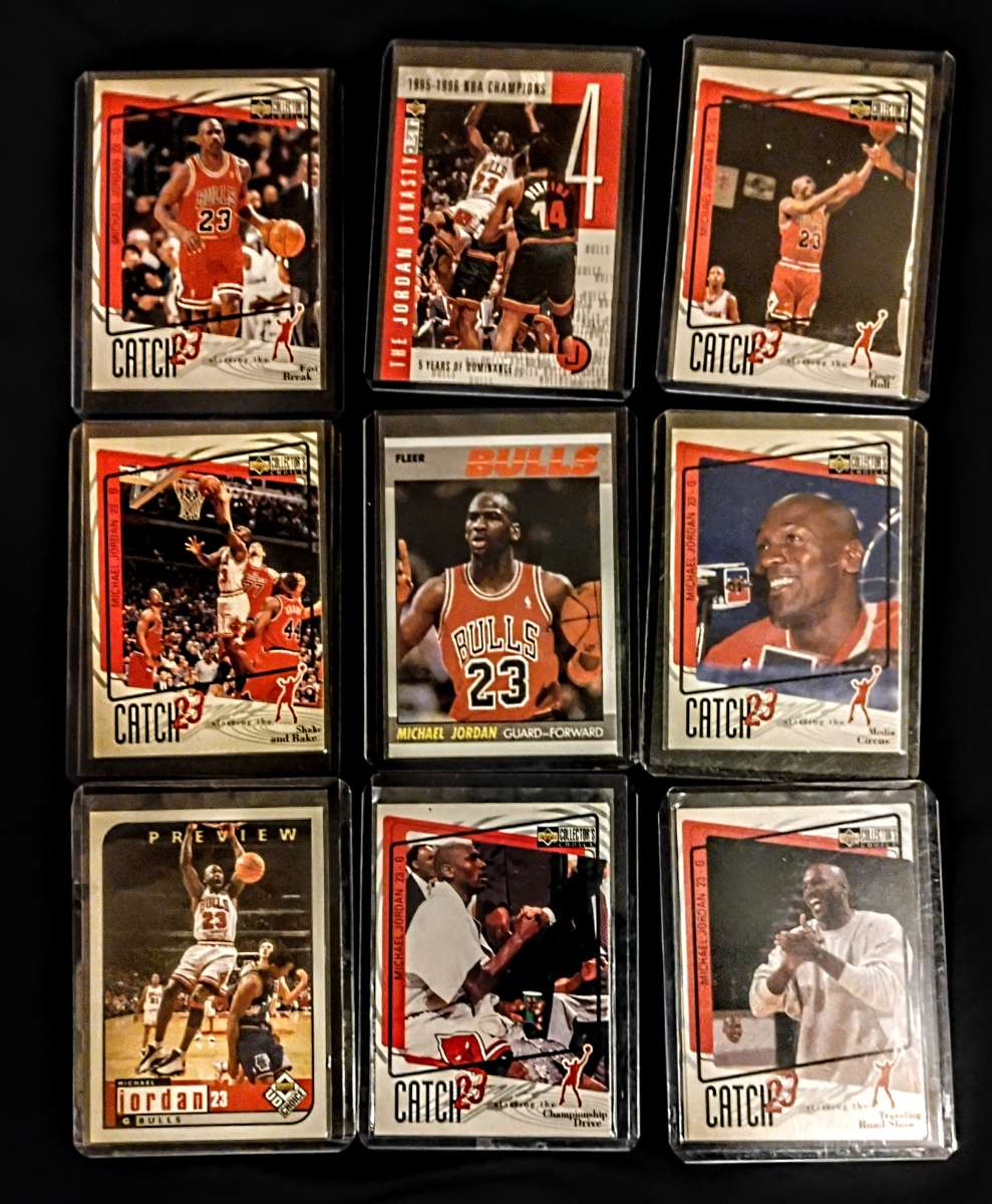 tops Fleer Michael Jordan 9 card lot