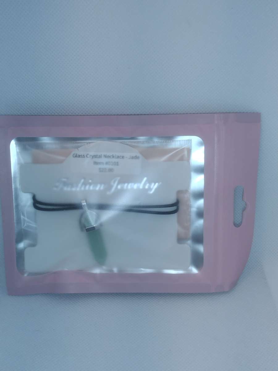 Jade Glass Pendant Necklace