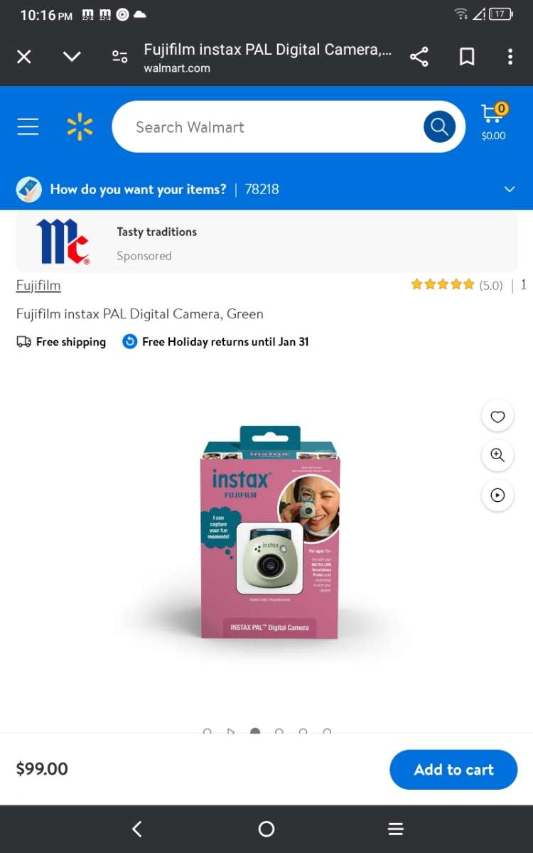 Instax Pal digital camera