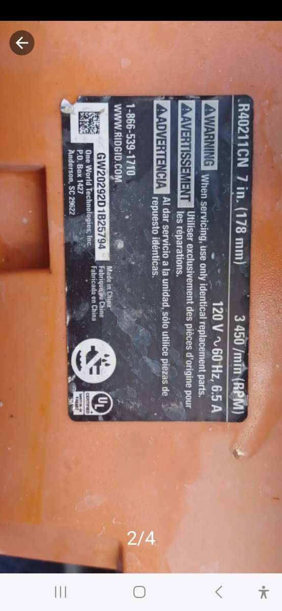 RIDGID Sierra de azulejos hmedo