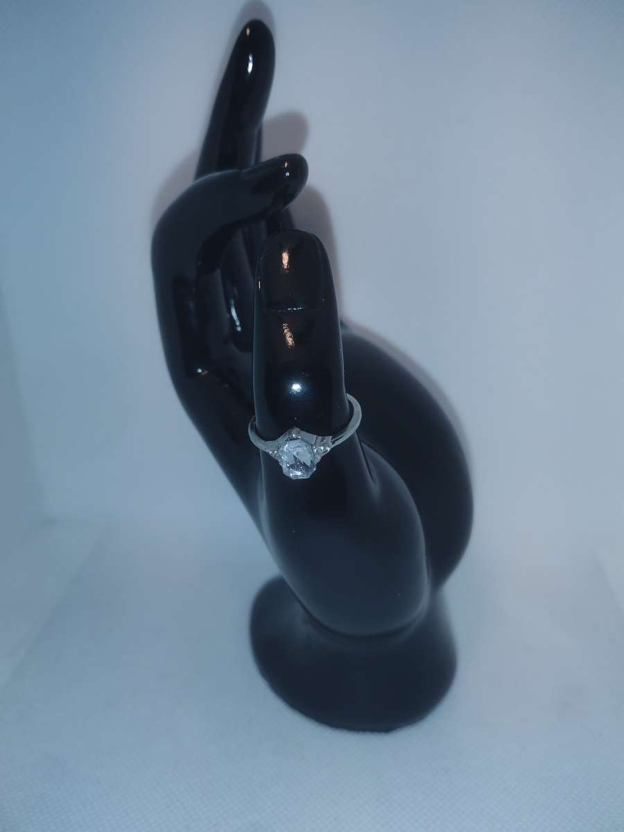 Oval Cut Silver Ring GA