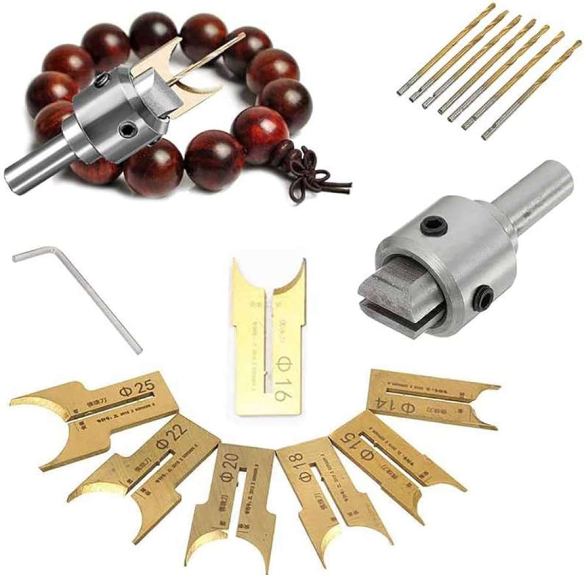 Wood Bead Carving Drill Bit Set