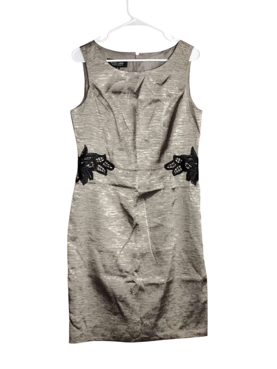 black lable silver dress