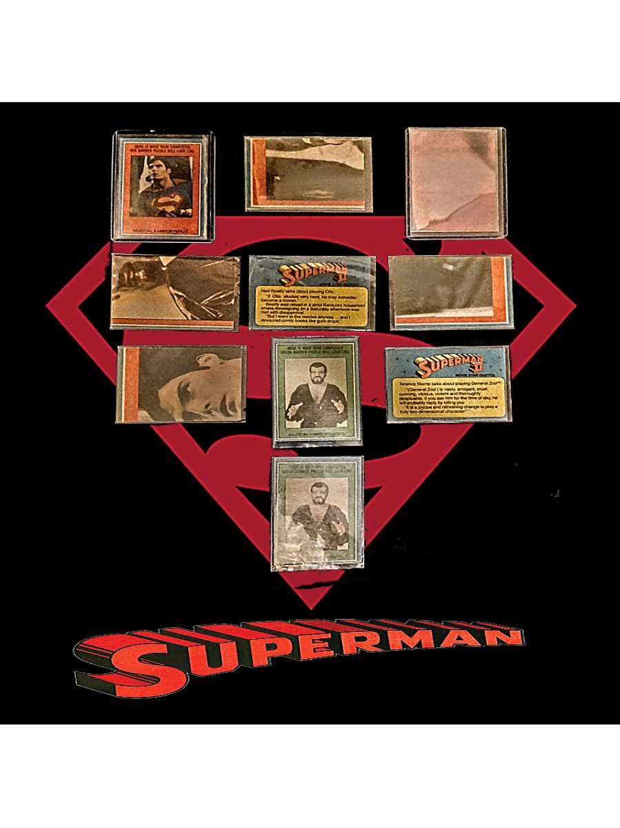 10 lot original vintage 1978 n 82 Superman movie cards
