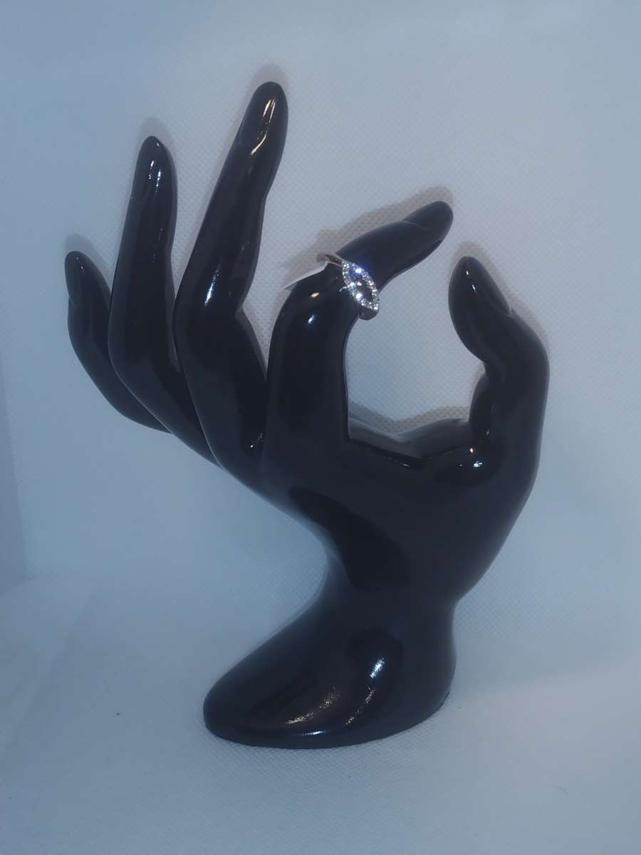 Onyx Eye Chic Rhinestone Ring