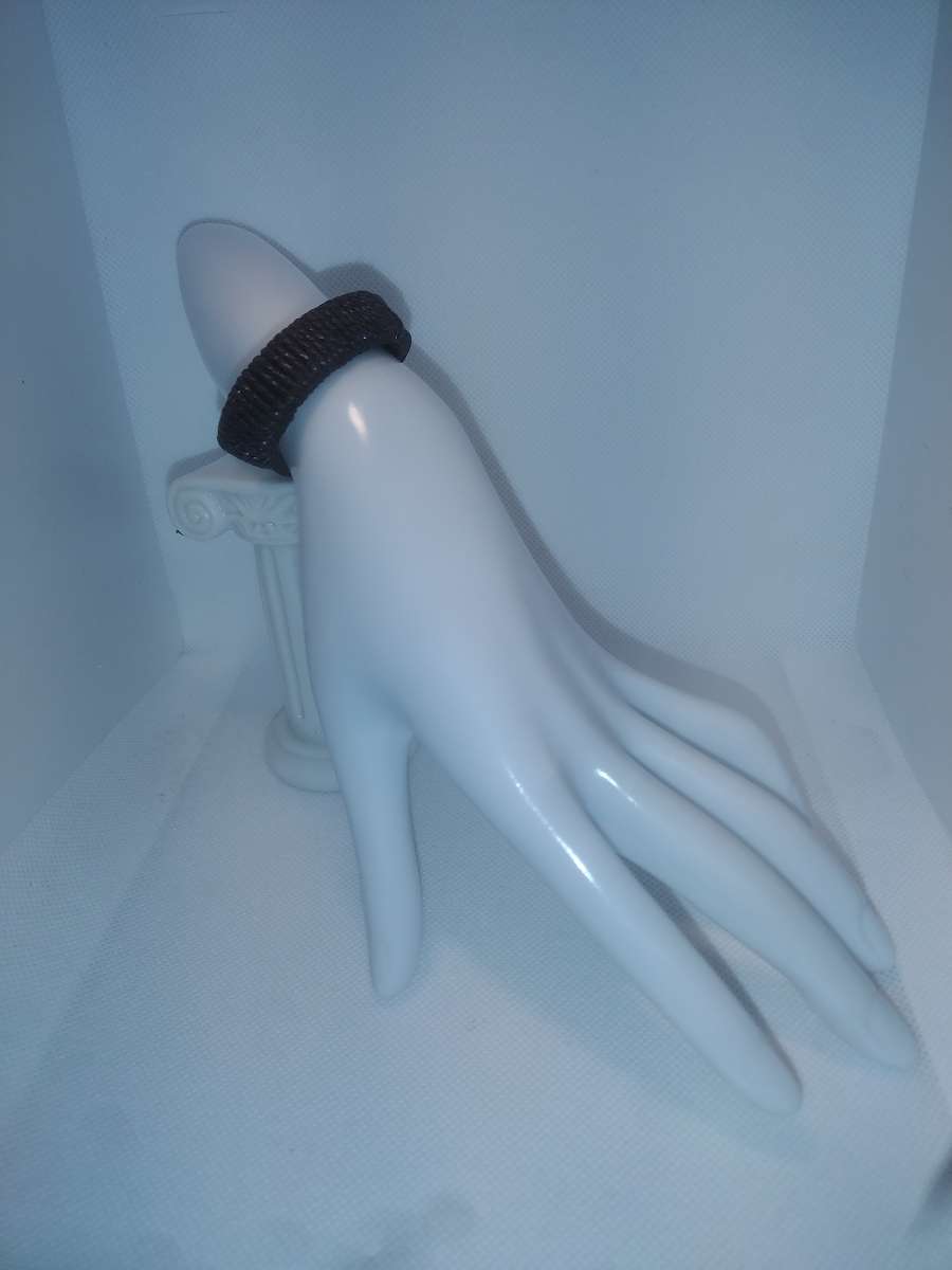 Faux Leather Bracelet wrapped brown