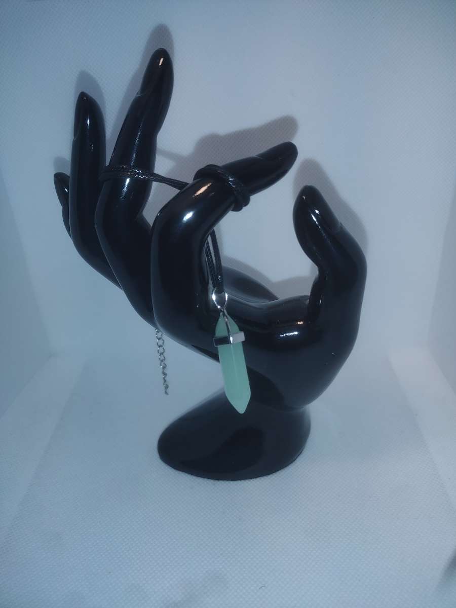 Jade Glass Pendant Necklace