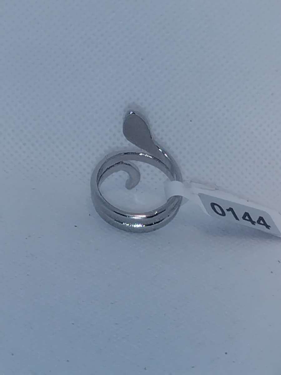 Silvery Coiled Snake Ring RG