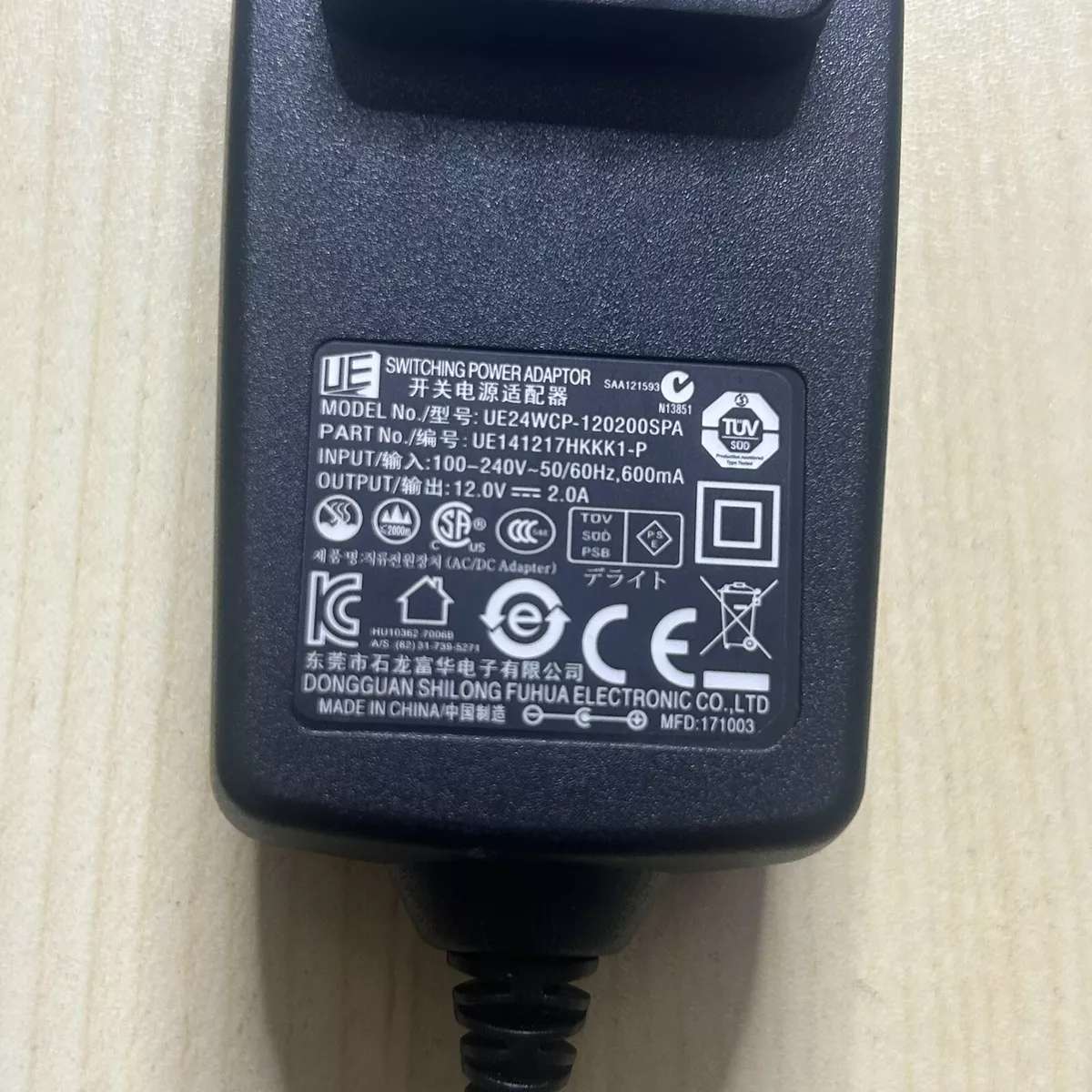 Spectra UE Switching Power Adaptor Model UE24WCP120200SPA 12