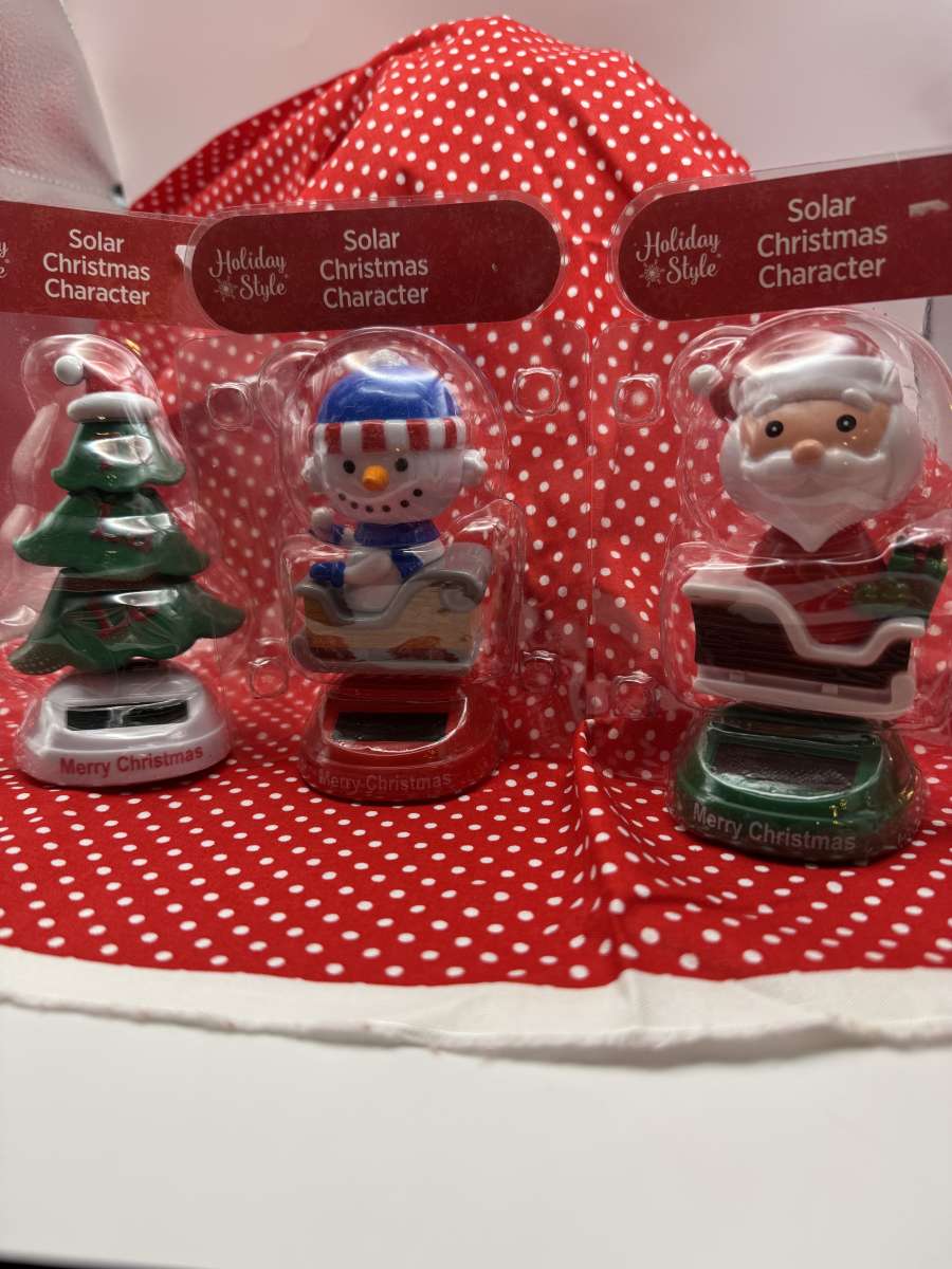 Three Solar Christmas Characters