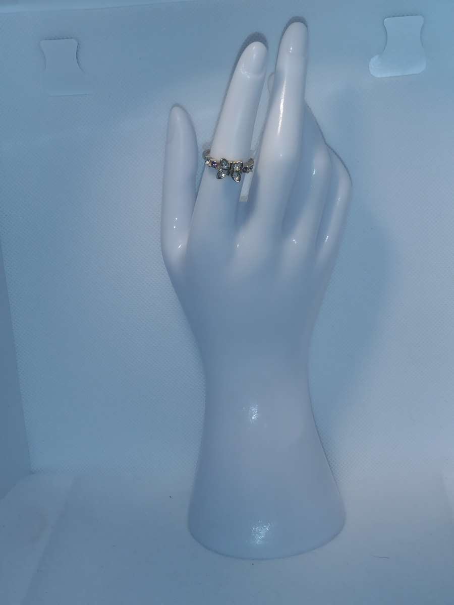 White Butterfly ring