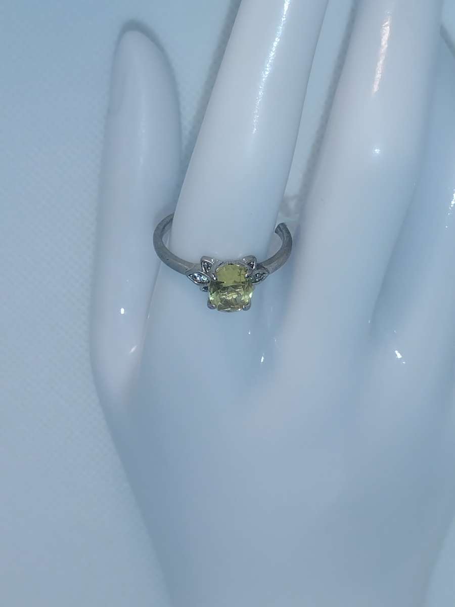 Citrine Ring Silvery