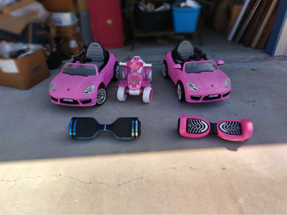 Motorized cars  Hoverboards and Bikes