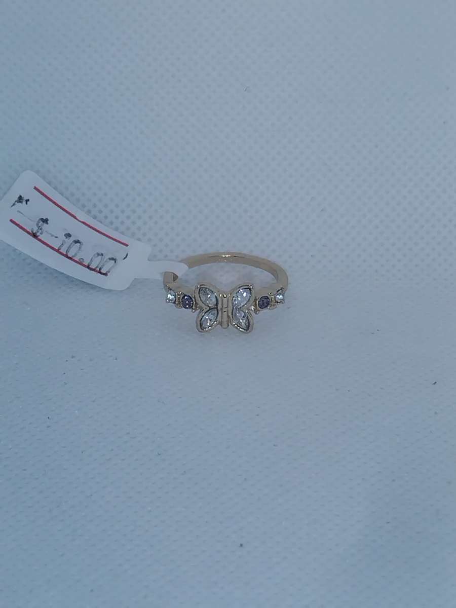 White Butterfly ring