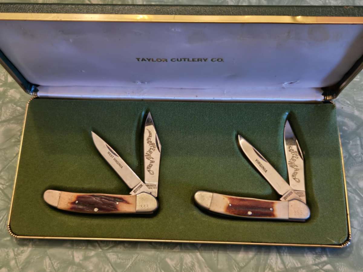 extremely rare taylor cutlery knife set