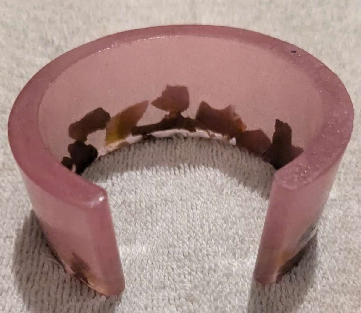Pink Petrified Wood Cuff Bracelet