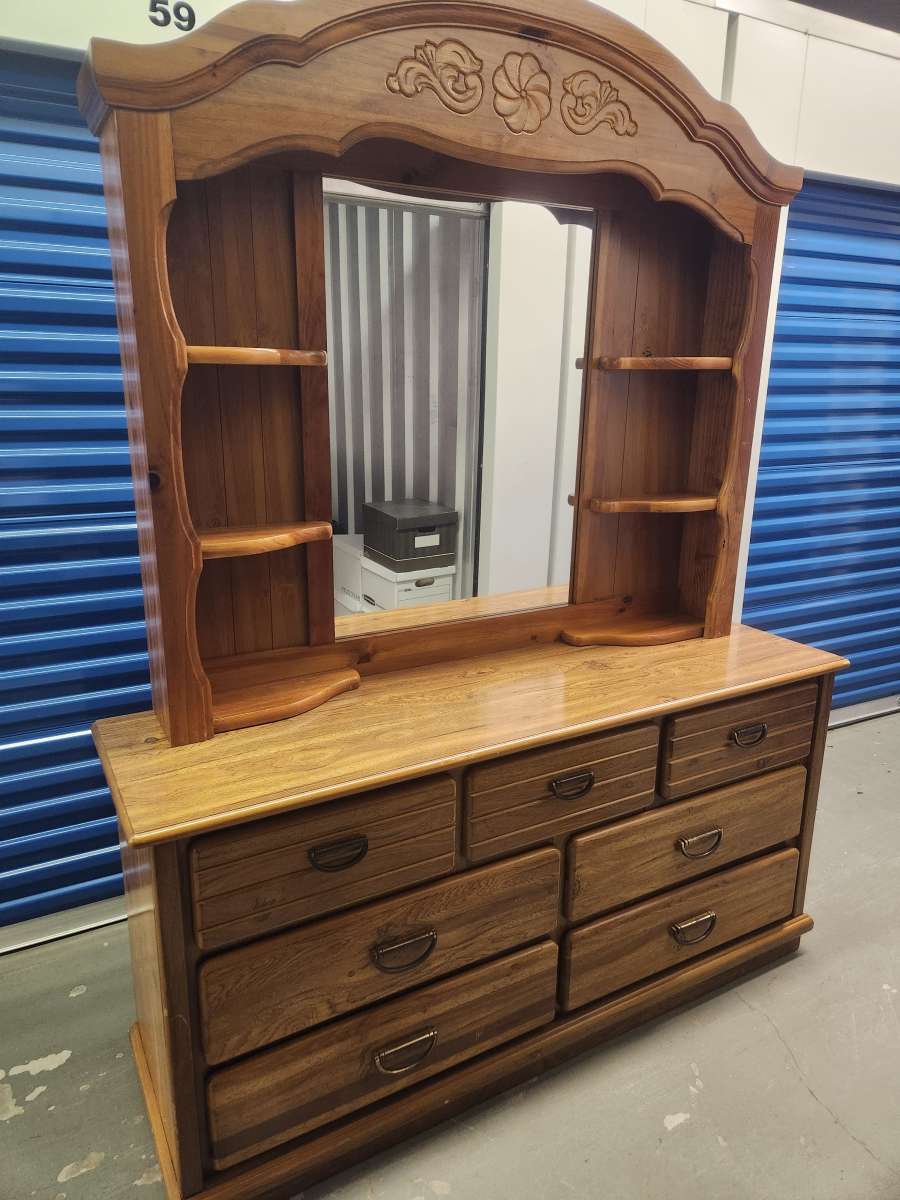 Wooden Hutch Mirror
