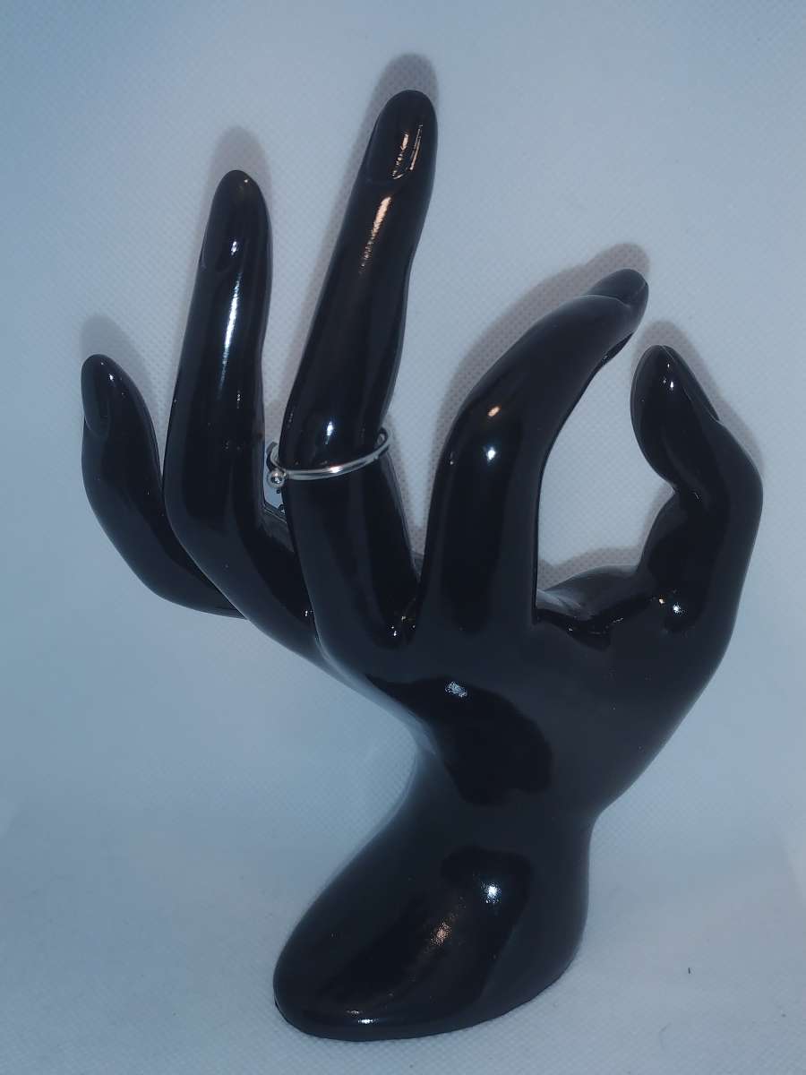 Silvery Sphere Ring RG