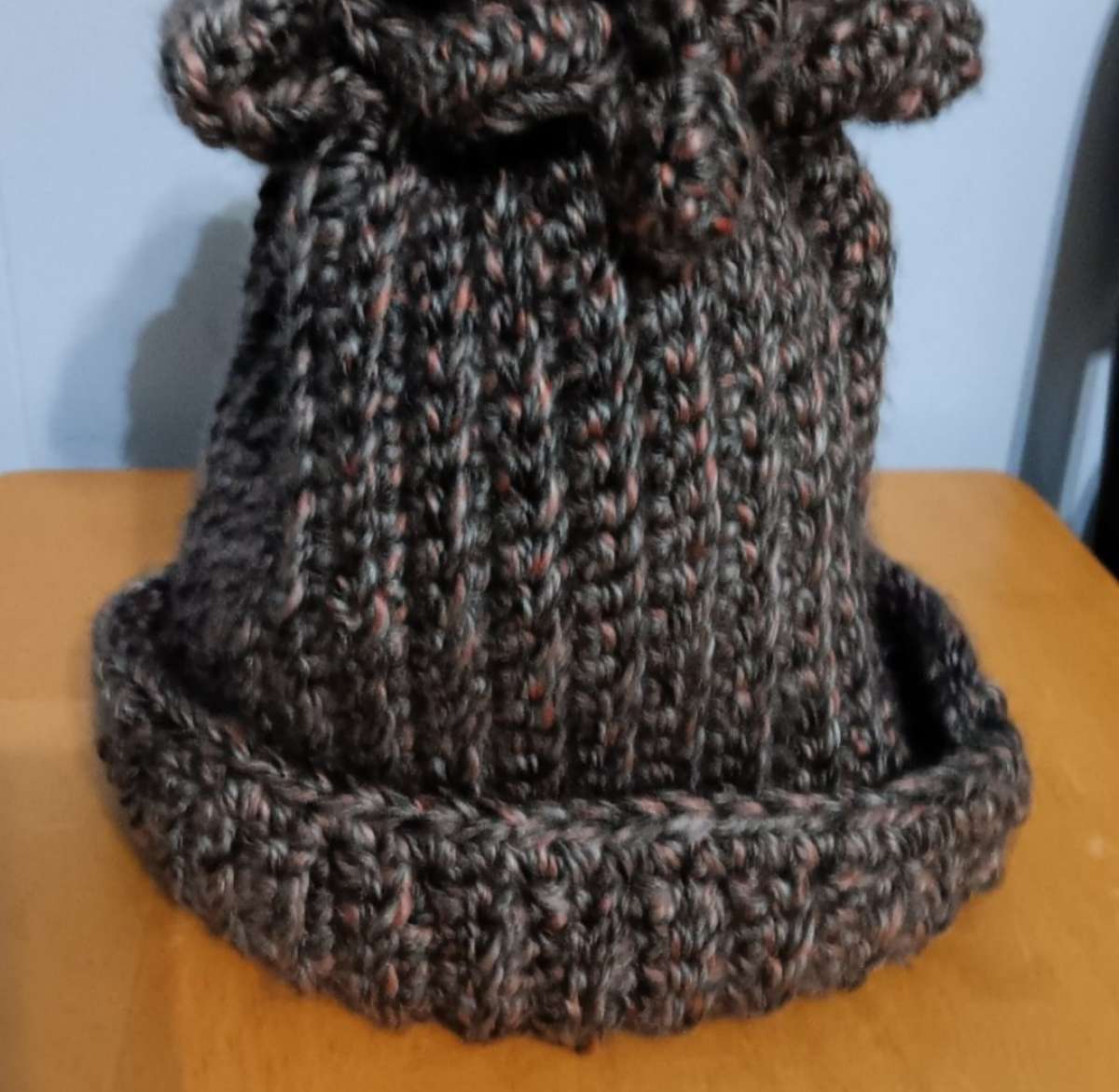 Grey Crochet Adult Beanie