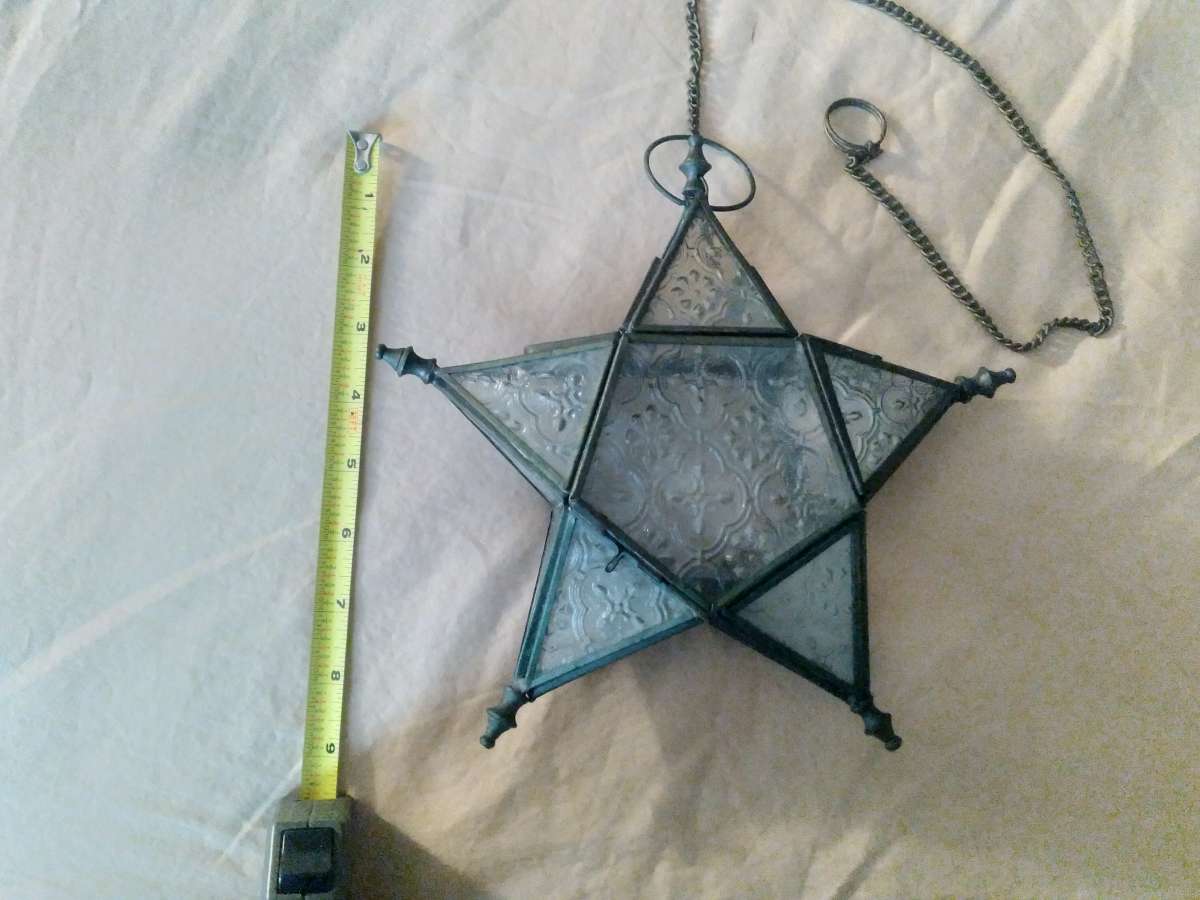 Star Shaped Hanging Candle Holder Lantern